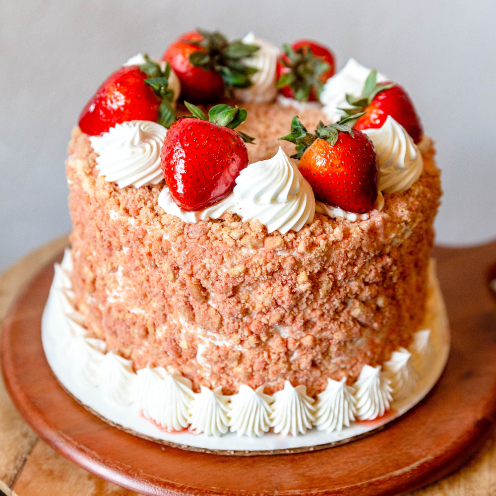 April Cake of the Month - Strawberry Crunch